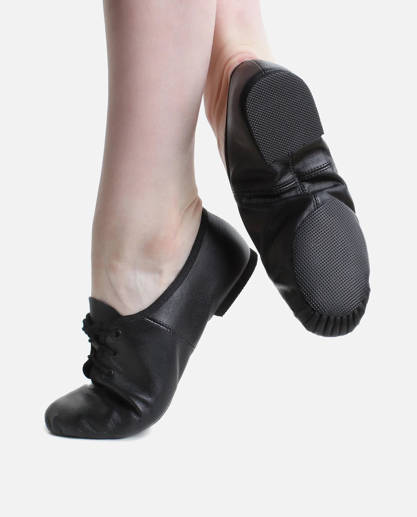 CHAUSSONS DE TWIRLING NOIRS AVEC LACETS