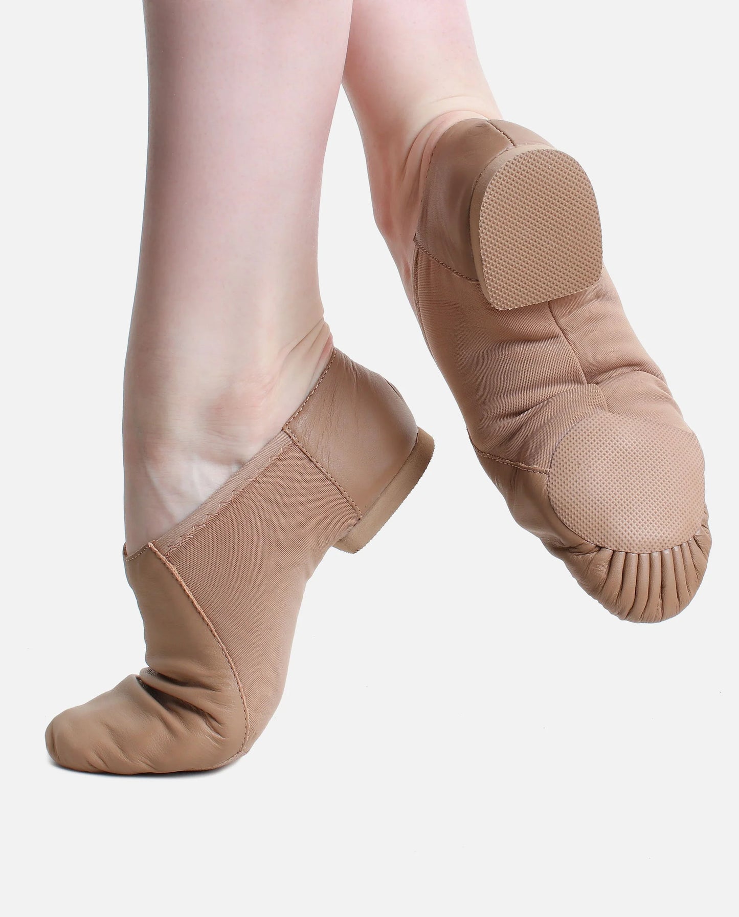 CHAUSSONS DE TWIRLING BEIGES SANS LACETS