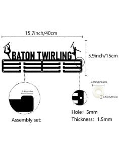 PORTE MEDAILLES EN METAL TWIRLING