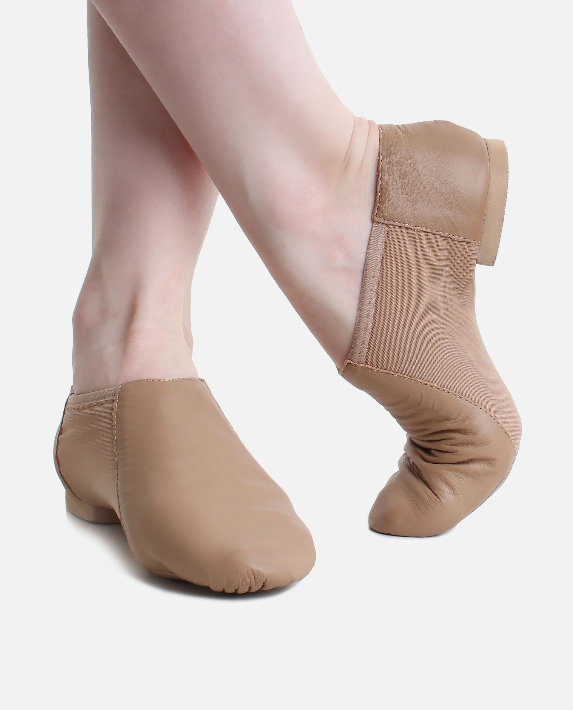 CHAUSSONS DE TWIRLING BEIGES SANS LACETS