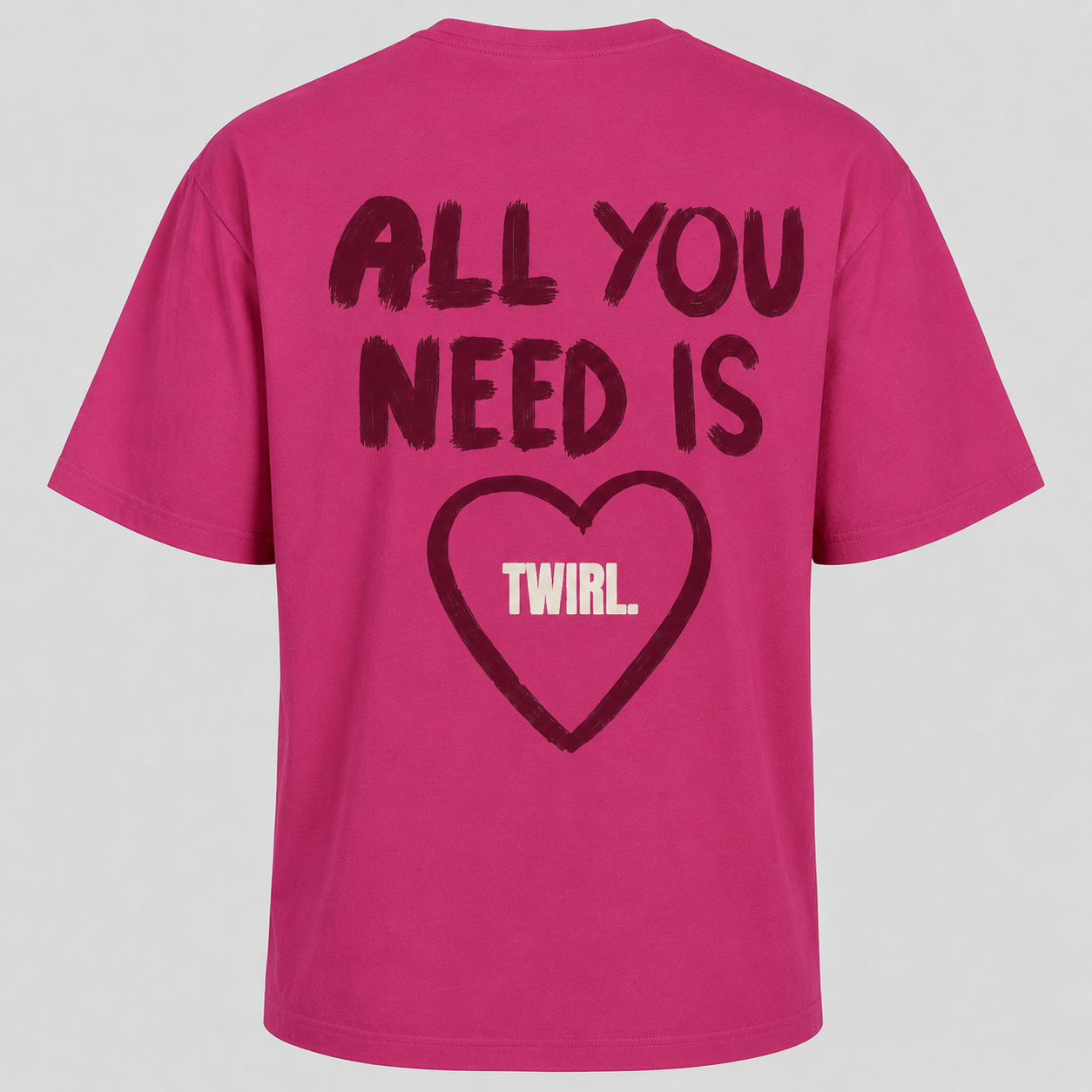 T-shirt Oversize TWIRL. LOVE — Pink
