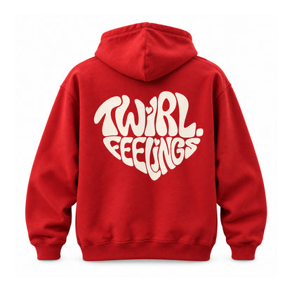 Sweat à capuche TWIRL. FEELINGS – Rouge