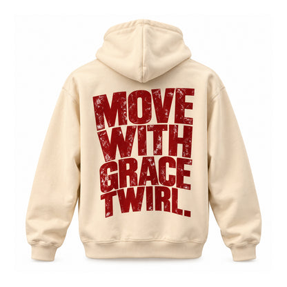 Sweat à capuche TWIRL. GRACE – Crème