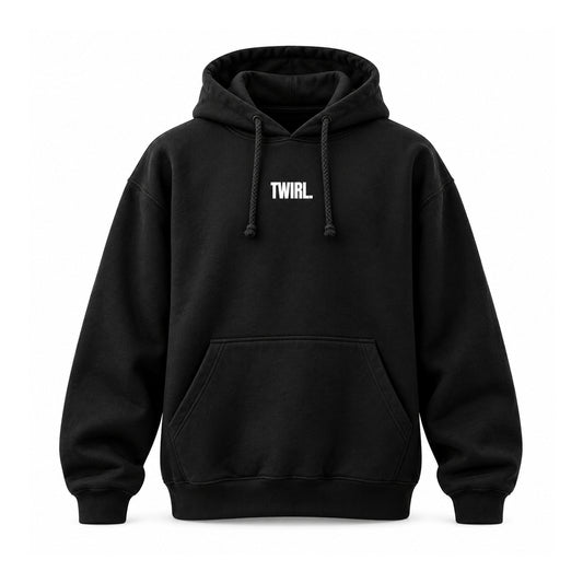 Sweat à capuche TWIRL. LIFE – Noir