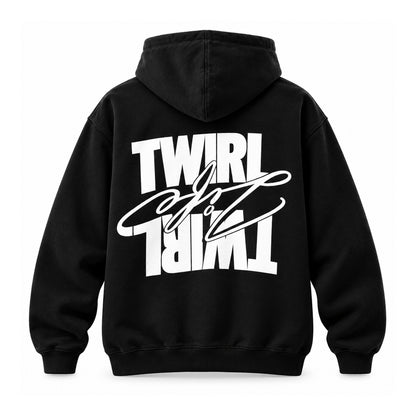 Sweat à capuche TWIRL. LIFE – Noir