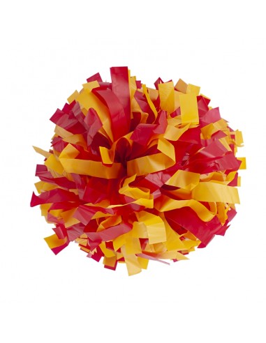 Pompon Cheerleading 6" – Plastique – Jaune / Rouge