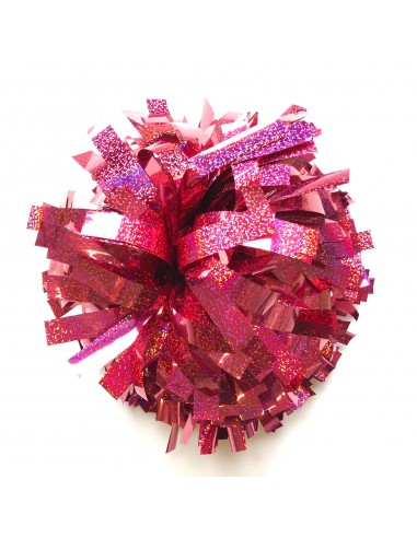 Pompon Cheerleading 6" – Holographique – Rose Fuchsia