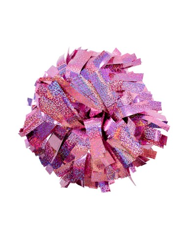 Pompon Cheerleading 6" – Holographique – Rose