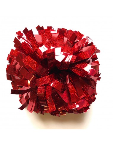 Pompon Cheerleading 6" – Holographique – Rouge