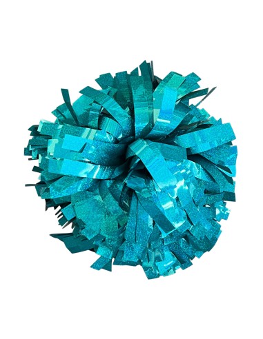 Pompon Cheerleading 6" – Holographique – Turquoise