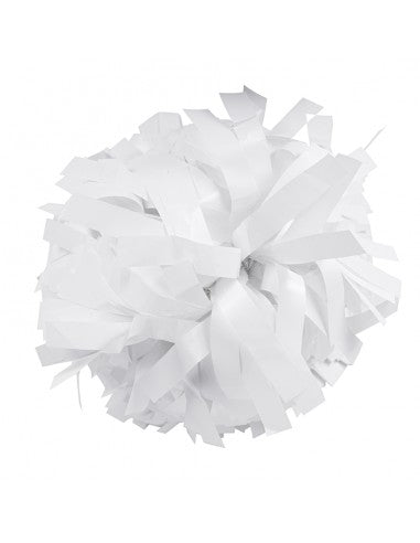 Pompon Cheerleading 6" – Métallique – Blanc