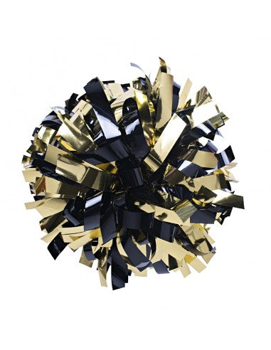 Pompon Cheerleading 6" – Métallique – Or / Noir