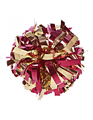 Pompon Cheerleading 6" – Métallique – Or / Rouge