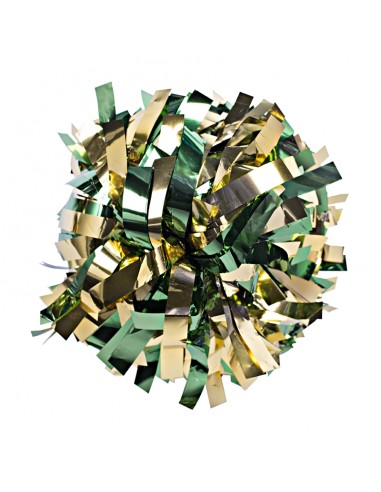 Pompon Cheerleading 6" – Métallique – Or / Vert