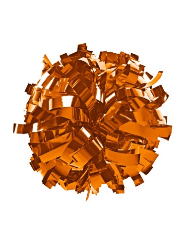 Pompon Cheerleading 6" – Métallique – Orange