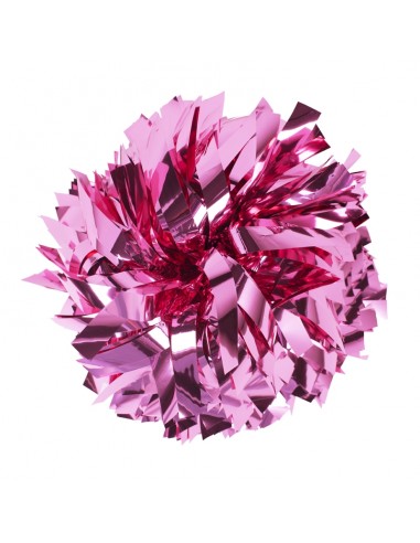 Pompon Cheerleading 6" – Métallique – Rose