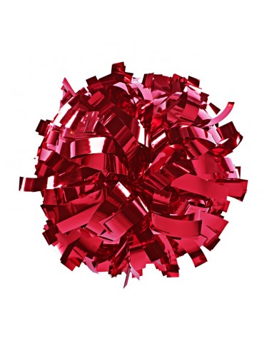 Pompon Cheerleading 6" – Métallique – Rouge