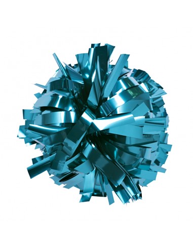 Pompon Cheerleading 6" – Métallique – Turquoise