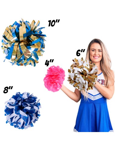 Pompon Cheerleading 6" – Métallique – Personnalisé