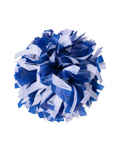Pompon Cheerleading 6" – Plastique – Blanc / Bleu