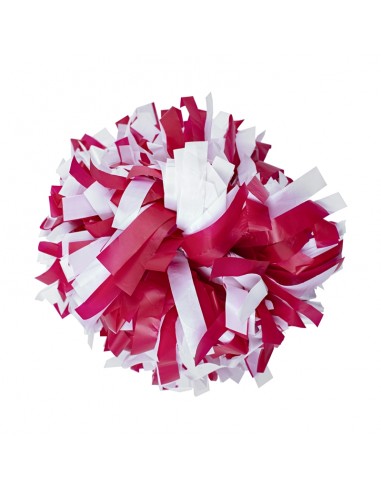 Pompon Cheerleading 6" – Plastique – Blanc / Rouge