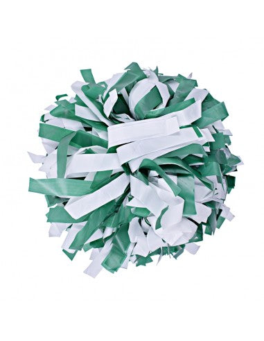 Pompon Cheerleading 6" – Plastique – Blanc / Vert