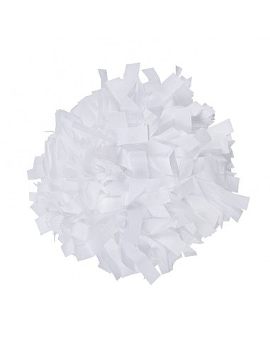 Pompon Cheerleading 6" – Plastique – Blanc